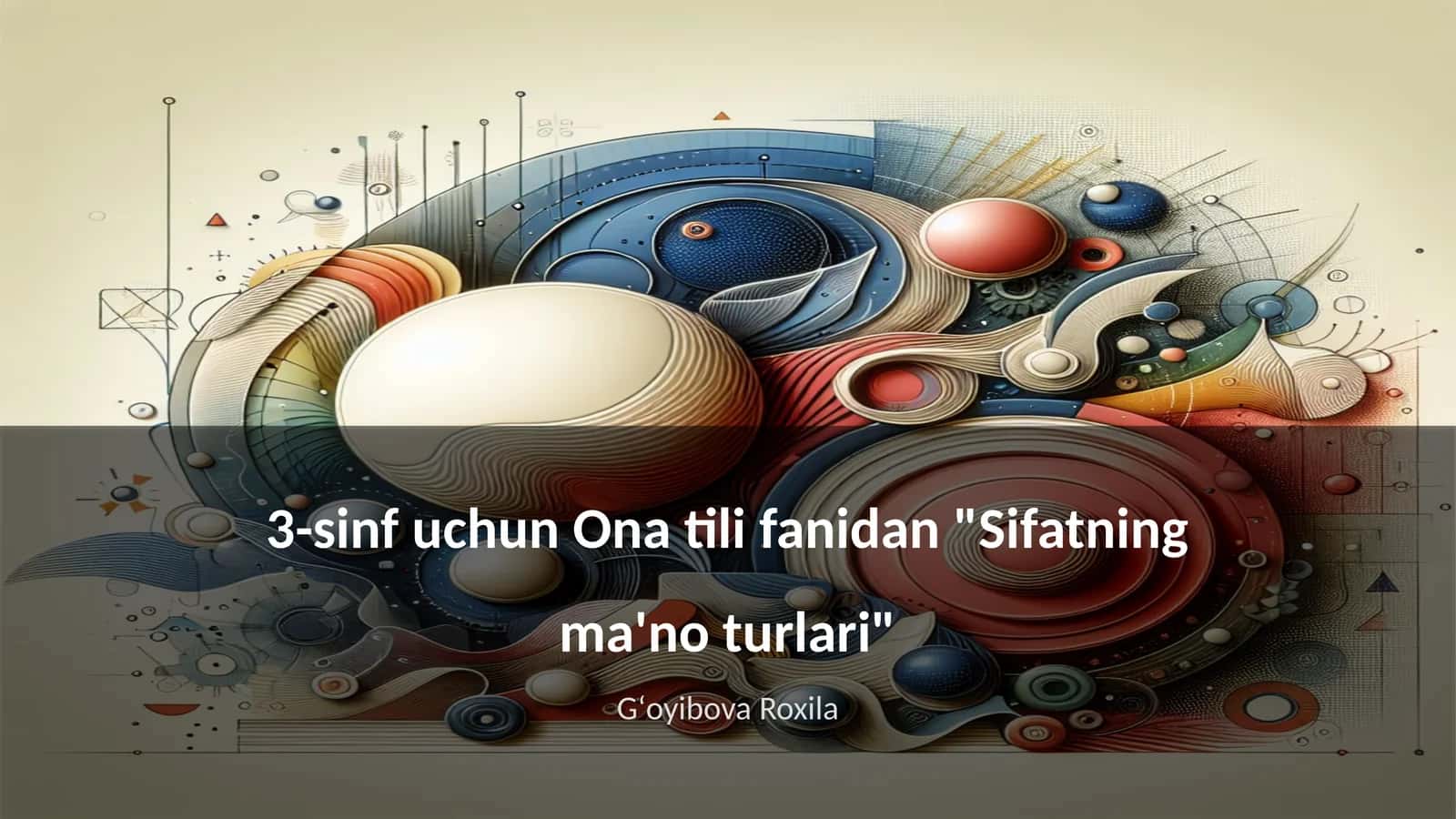 Sifatning ma'no turlari