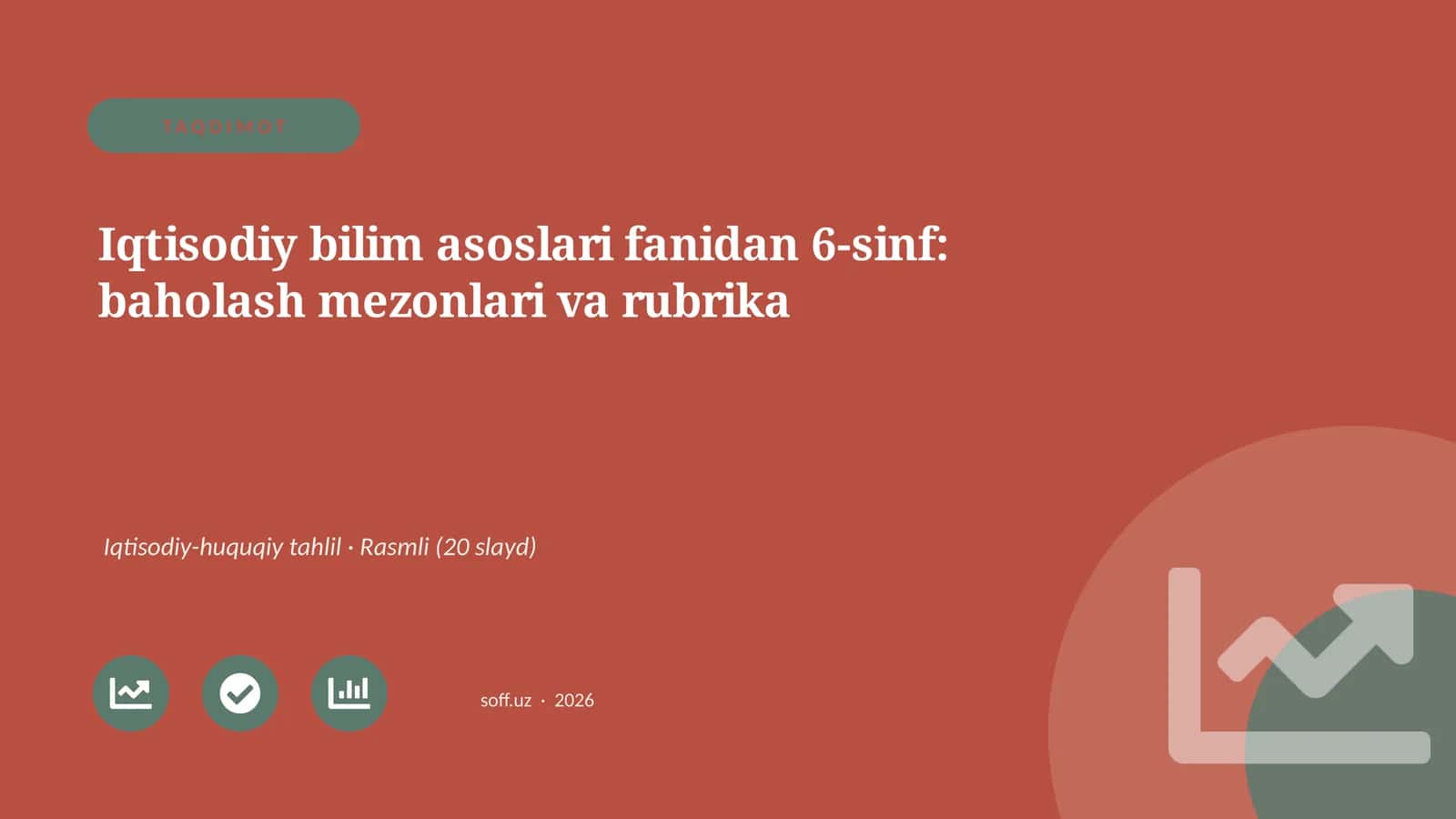 Iqtisodiy bilim asoslari fanidan 6-sinf: baholash mezonlari va rubrika
