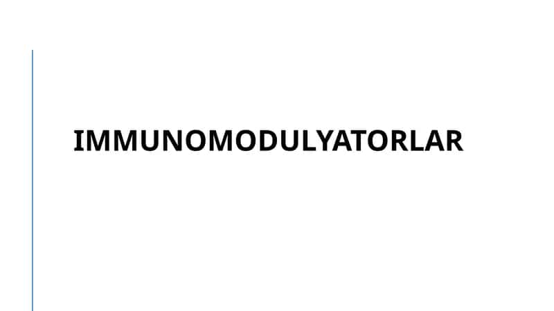 Immunomodulyatorlar