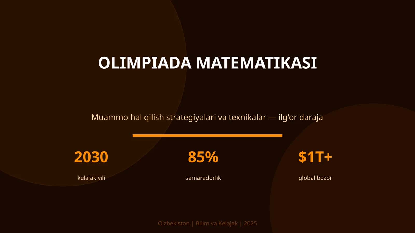 Mavzu: Olimpiada matematikasi