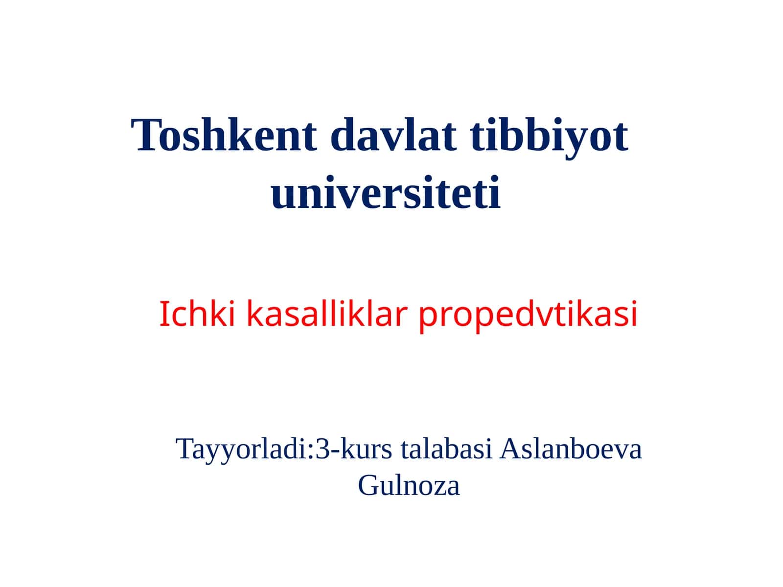 Ichki kasalliklar propedvtikasi
