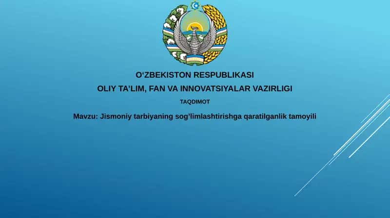 Jismoniy tarbiya - sog'liq garovi