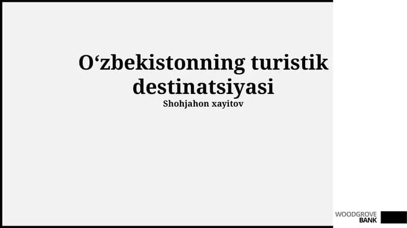 O'zbekistonning sayyohlik maskanlari