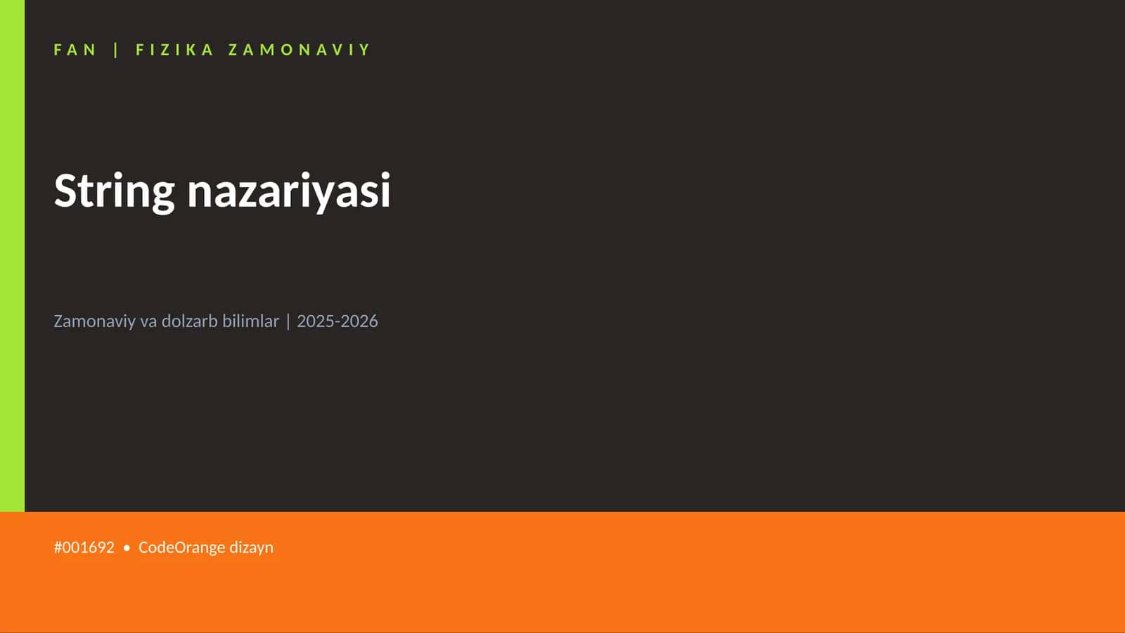 String nazariyasi