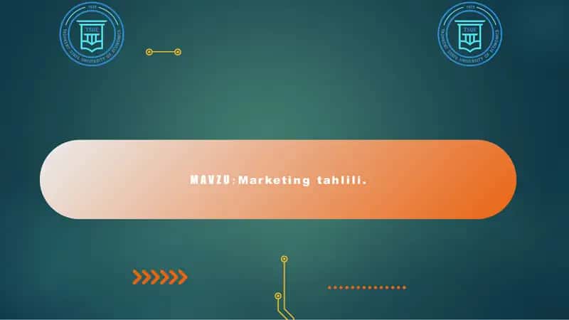 Mavzu: Marketing tahlili