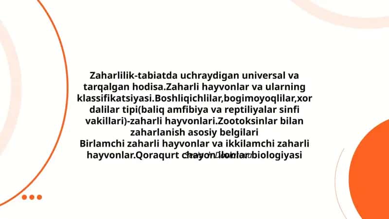 Qoraqurt chayon ilonlar biologiyasi