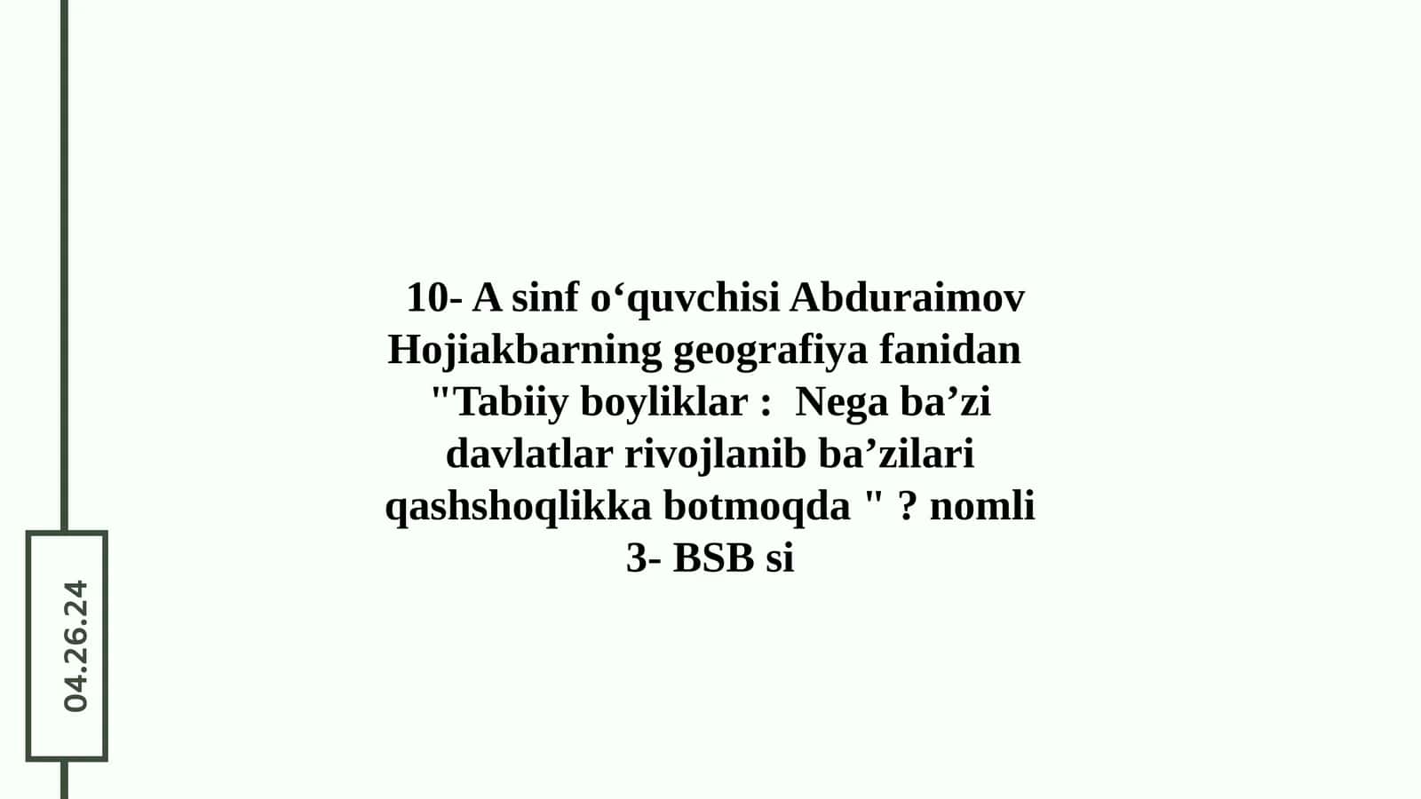 Tabiiy boyliklar:Negabaʼzidavlatlarrivojlanibbaʼzilariqashshoqlikkabotmoqda