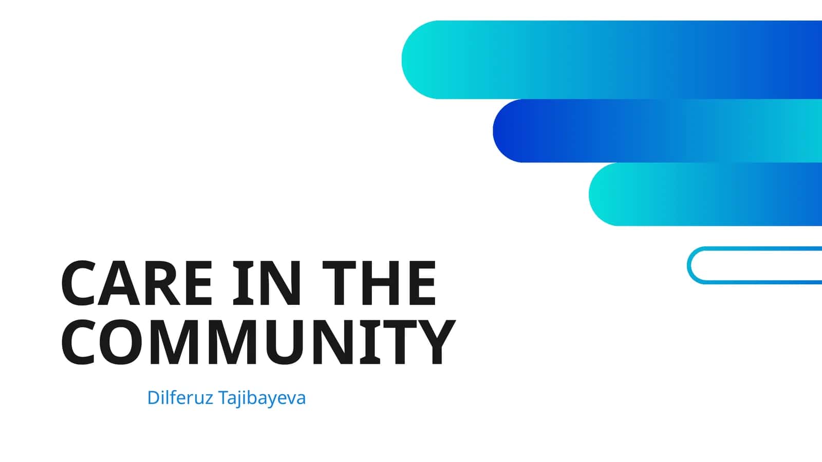 CARE IN THE COMMUNITY