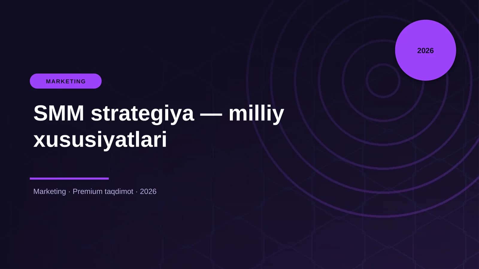 SMM strategiya — milliy xususiyatlari