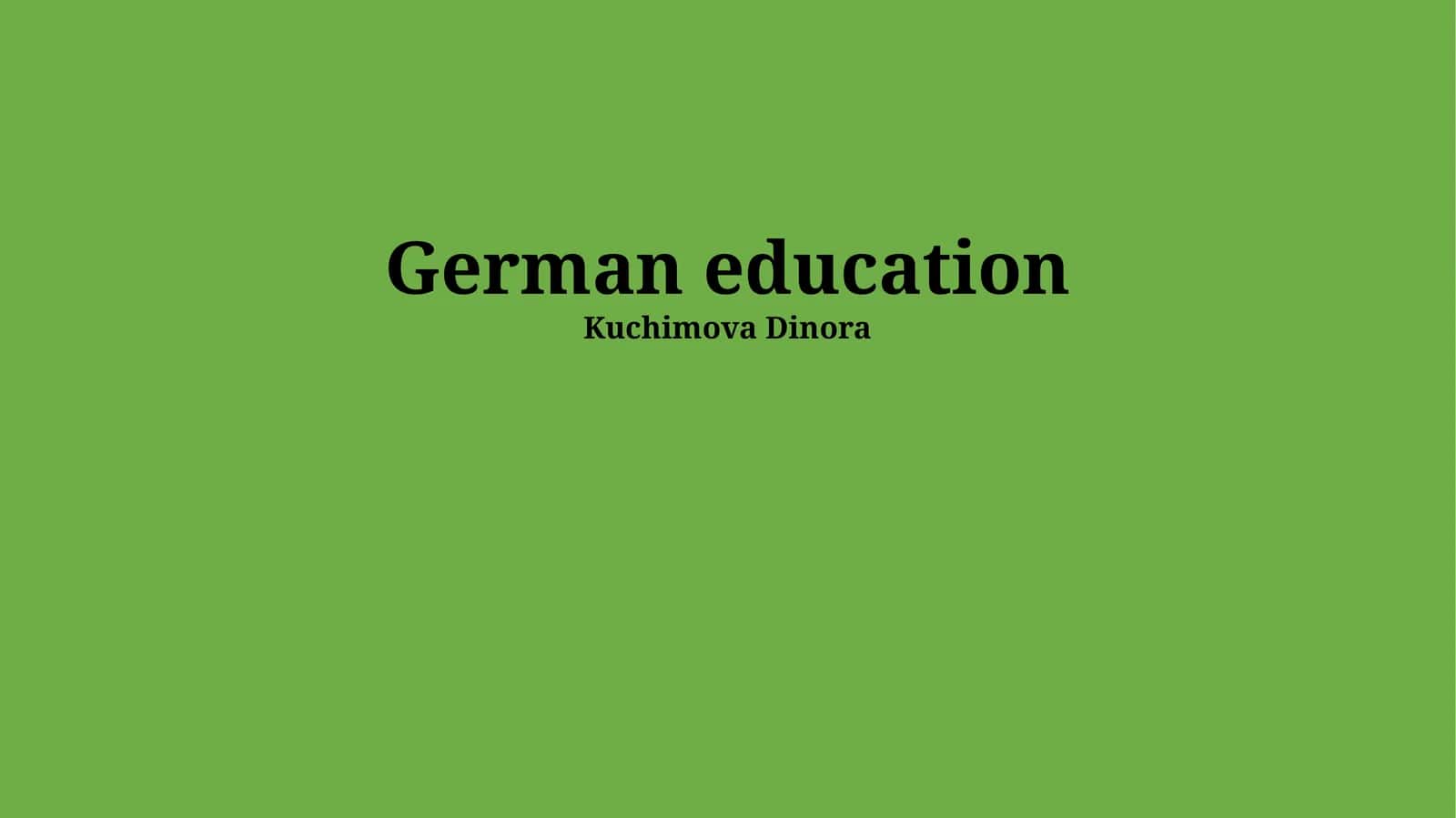 German education