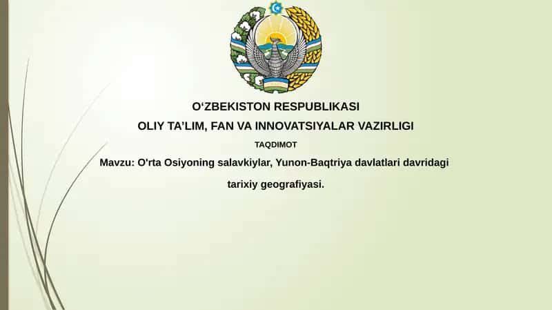 O'rta Osiyoning salavkiylar, Yunon-Baqtriyada davri dagi tarixiy geografiyasi