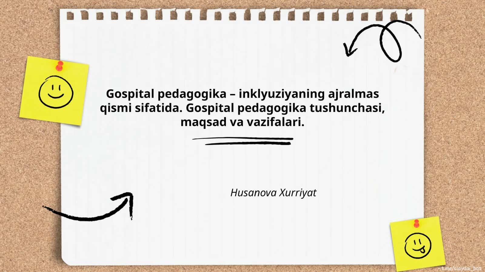 Gospital pedagogika – inklyuziyaning ajralmas qismi sifatida