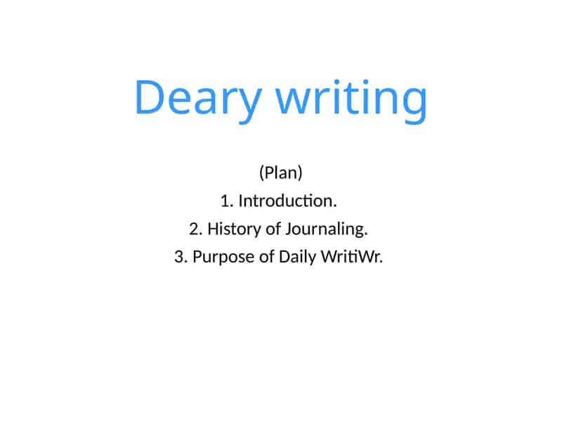 Dearywriting