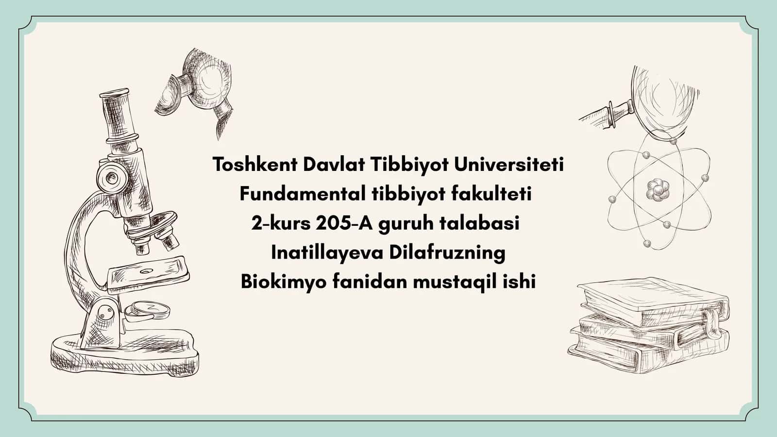 Qon yaratish tizimi biokimyosi