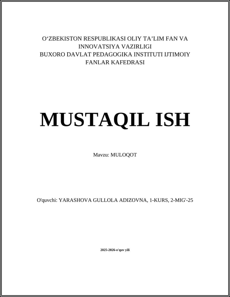 Muloqot