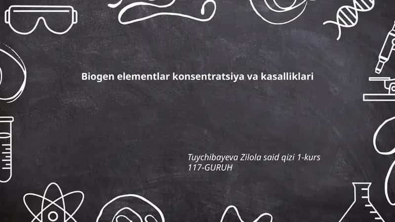 Biogen elementlar konsentratsiya va kasalliklari