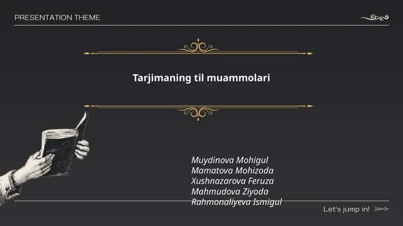 Tarjimaning til muammolari