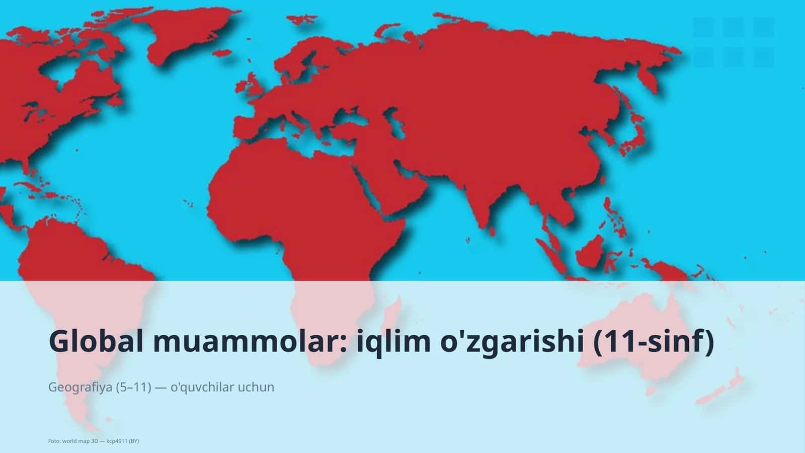 Global muammolar: iqlim o'zgarishi (11-sinf)