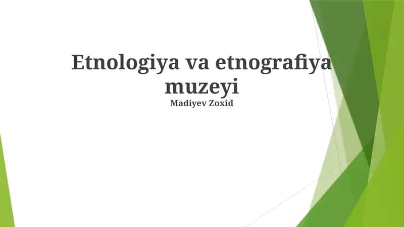 Etnologiya va etnografiya muzeyi