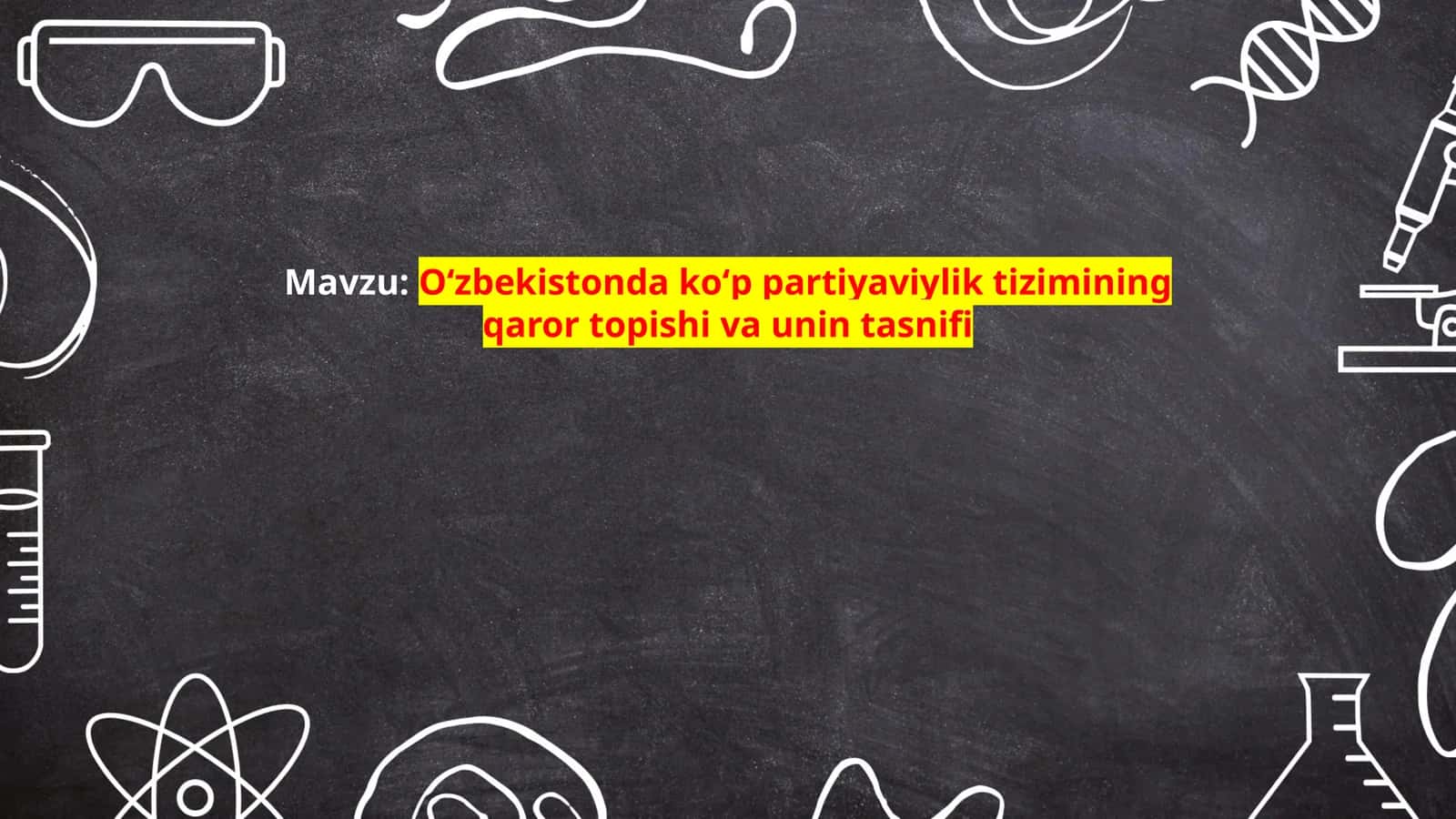 Oʻzbekistonda koʻp partiyaviylik tizimining qaror topishi va unin tasnifi