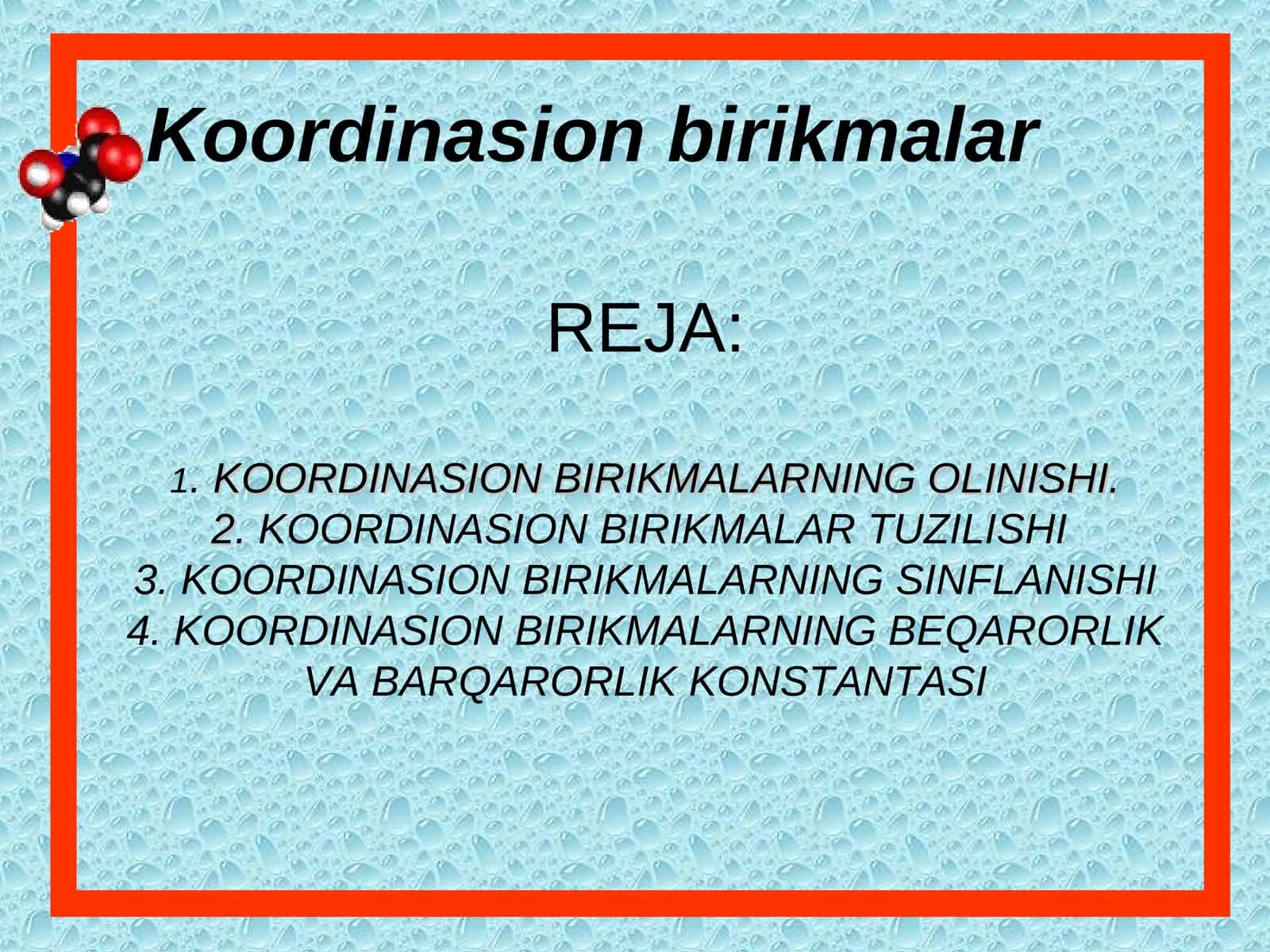 Koordinatsion birikmalar