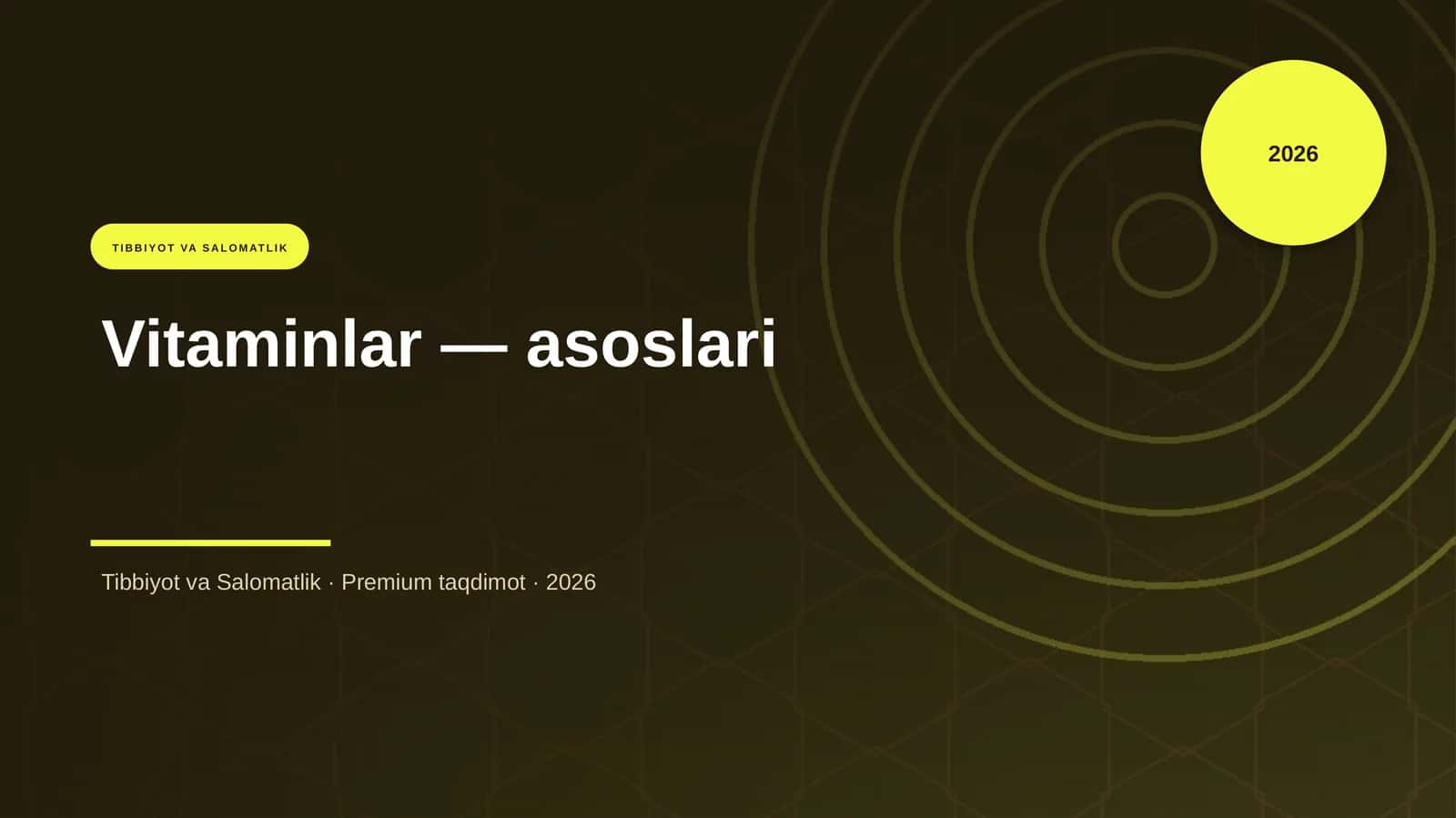 Vitaminlar — asoslari
