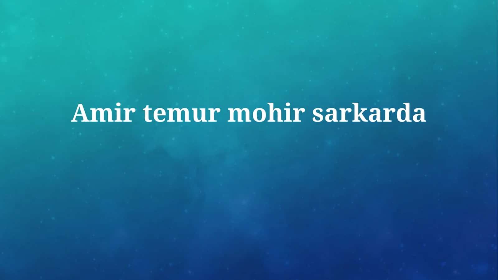 Amir Temur Harbiy Strategiyasi