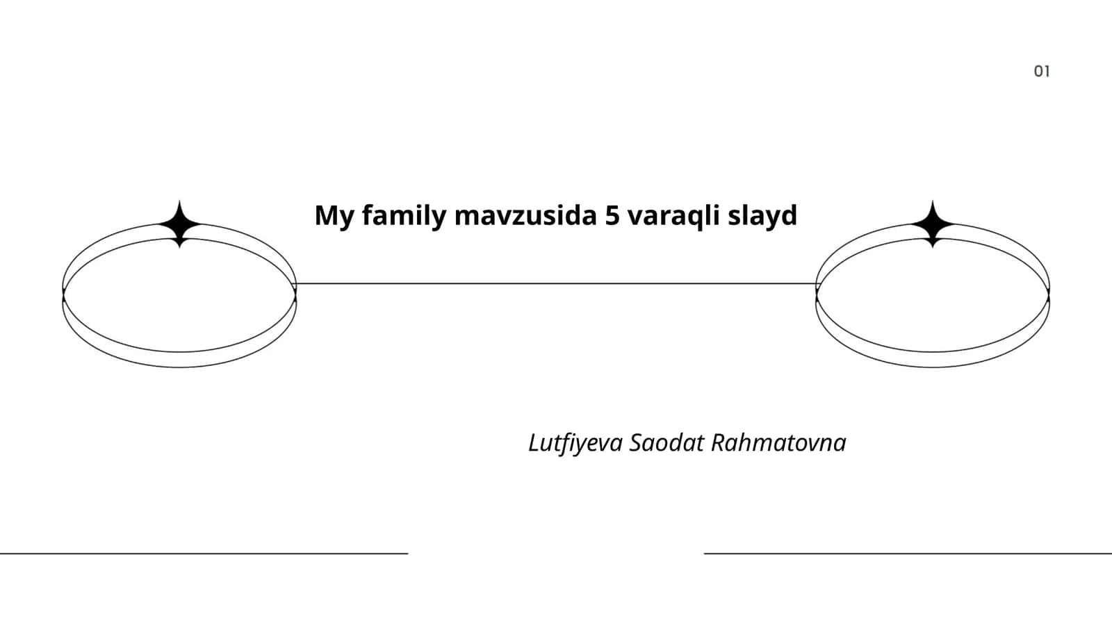 My family mavzusida 5 varaqli slayd