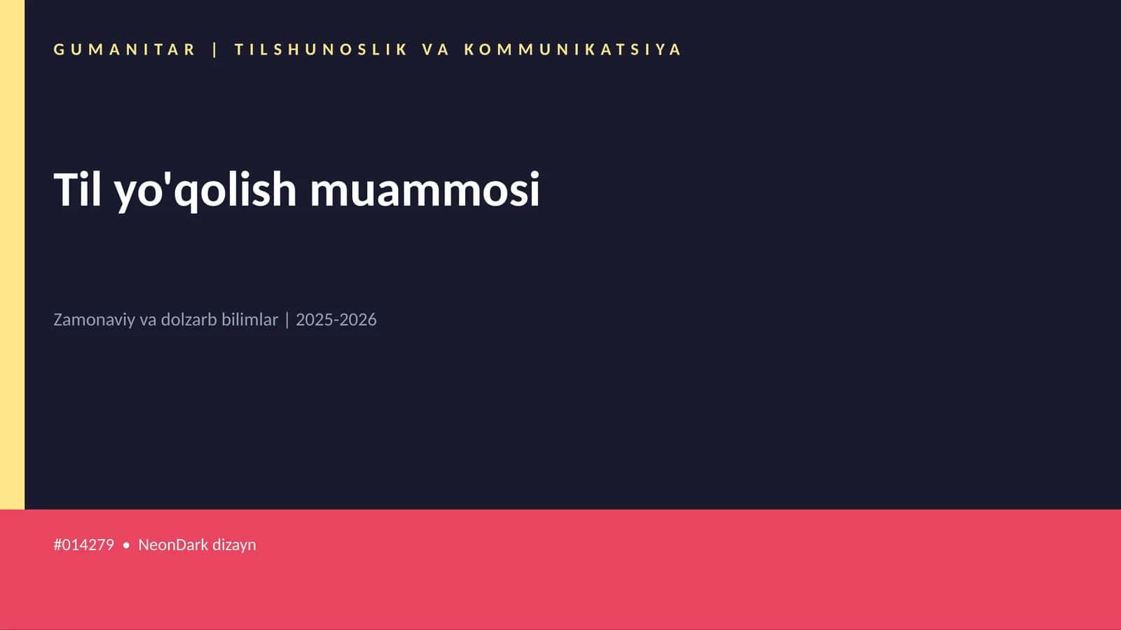Til yo'qolish muammosi