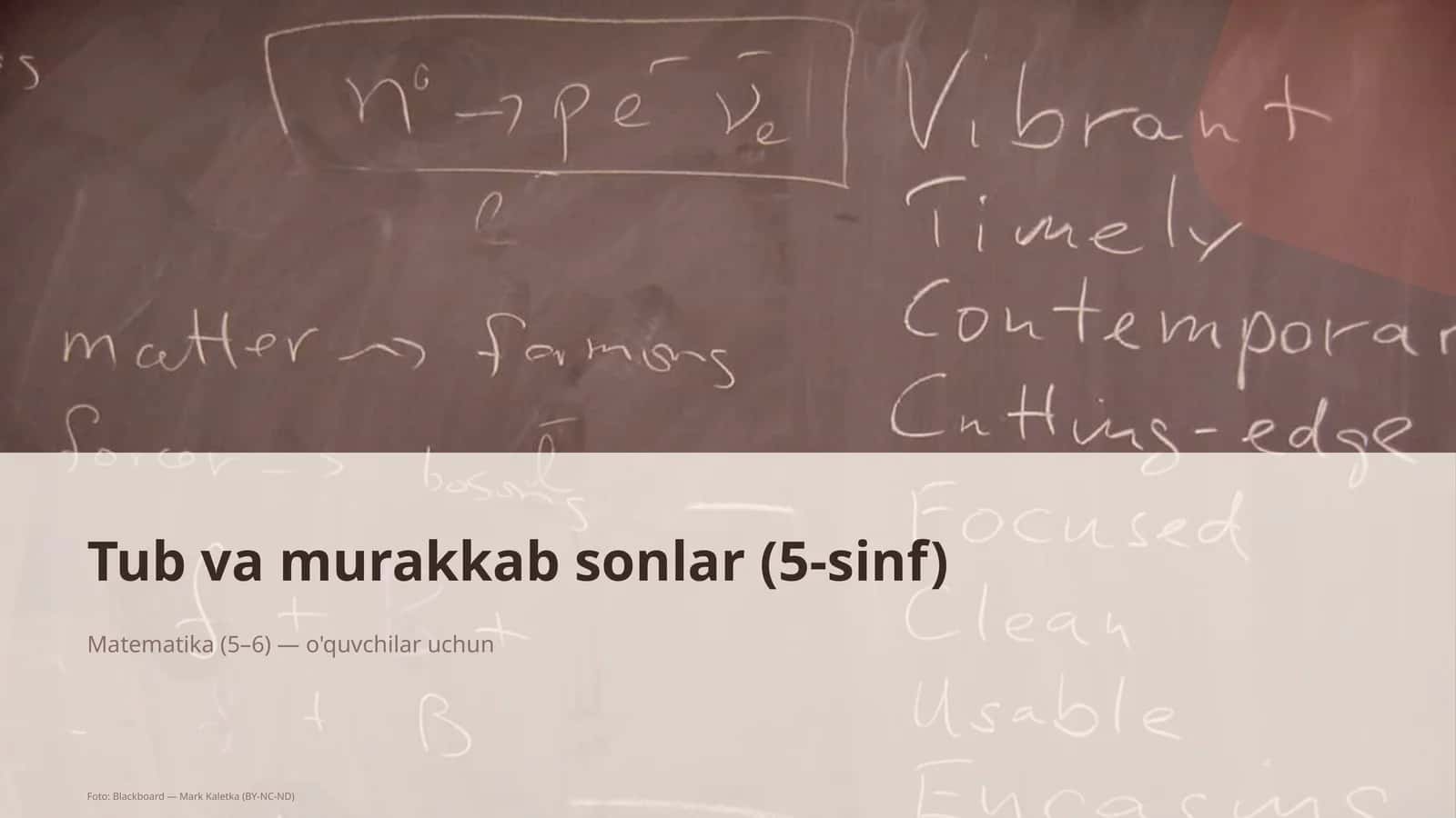 Tub va murakkab sonlar (5-sinf)