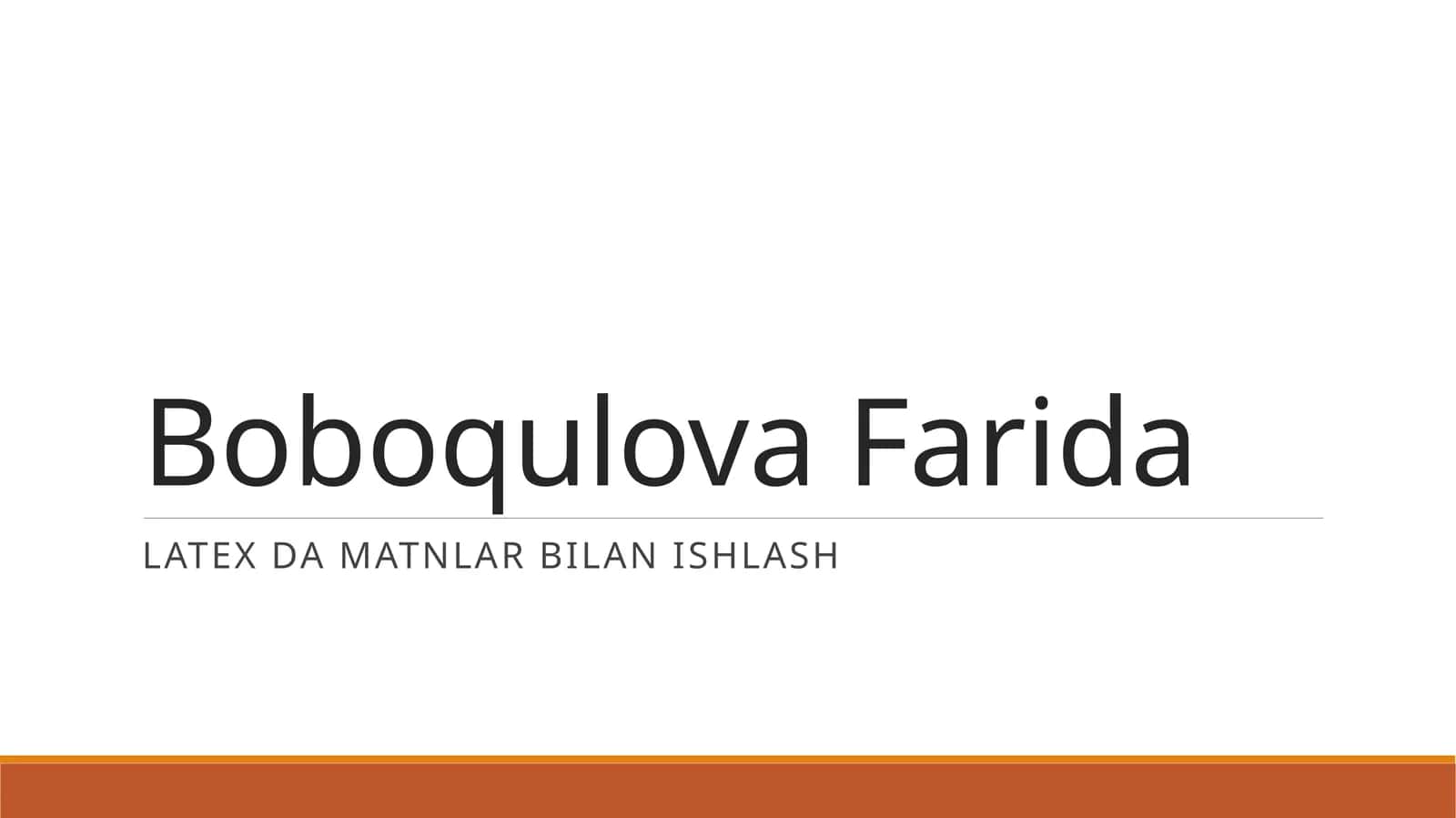 Kvadratik formalarni bilanishlash