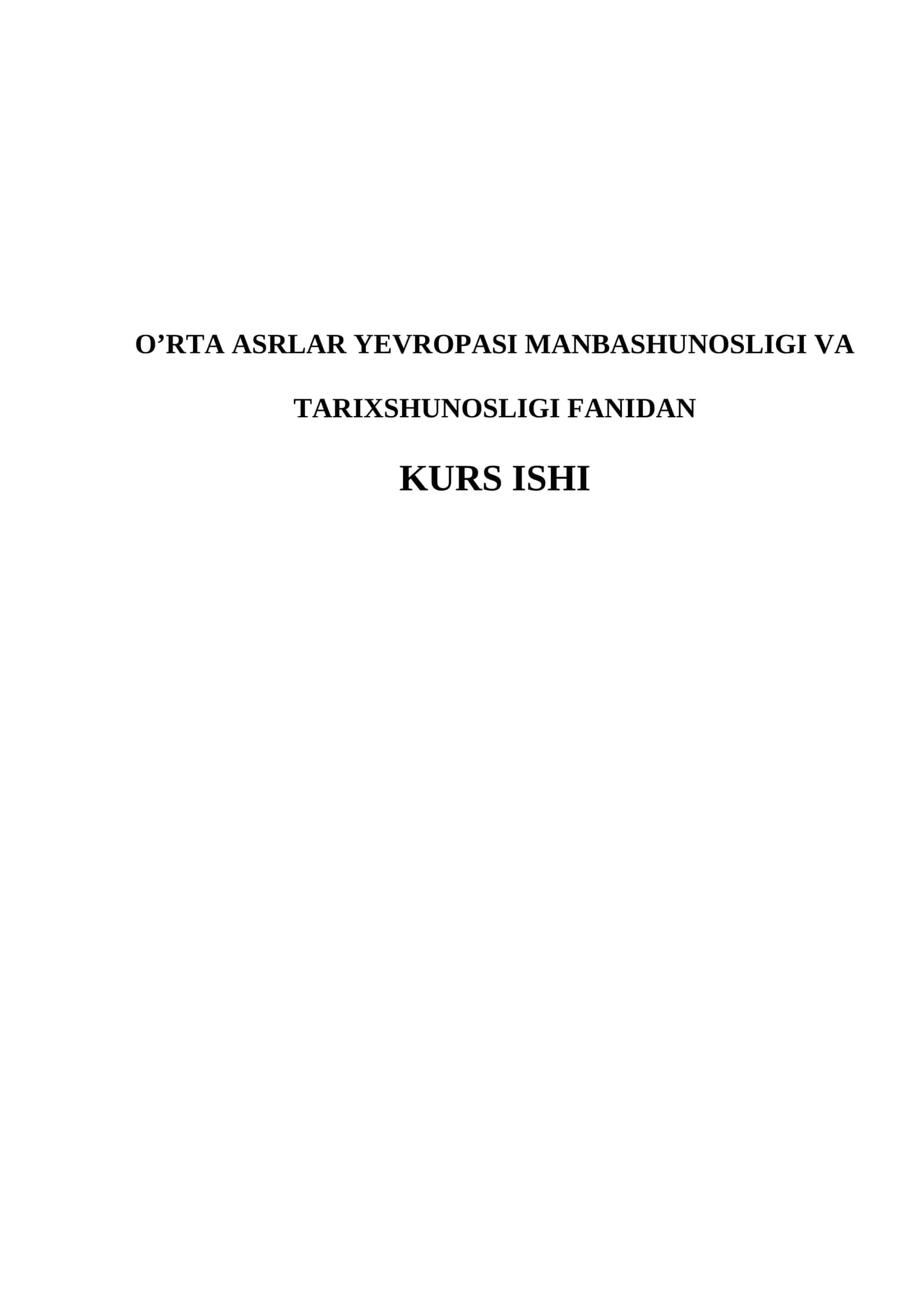 Yevropada reformatsiya davri hujjatlari
