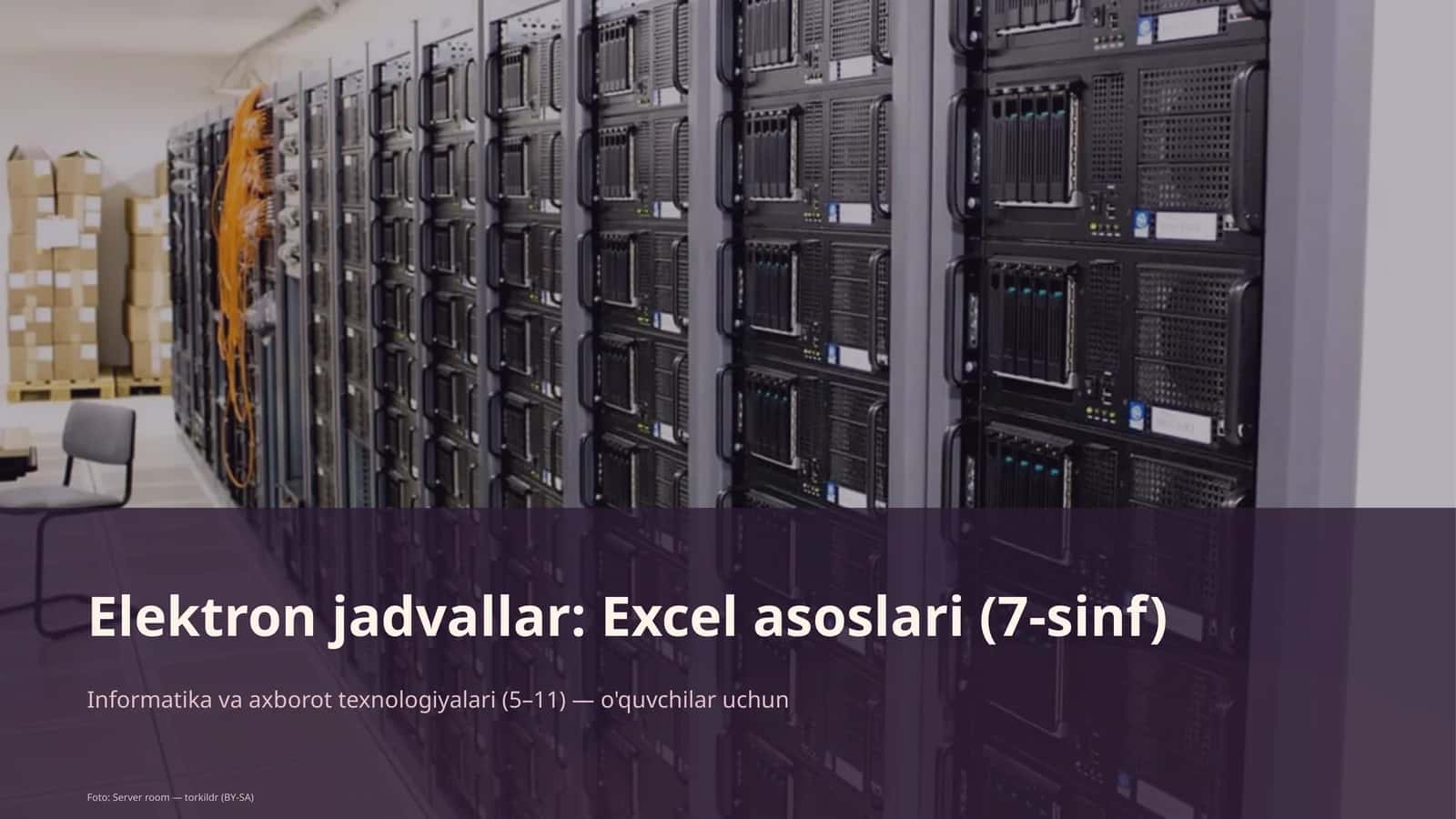 Elektron jadvallar: Excel asoslari (7-sinf)