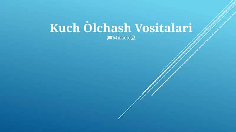O'lchash Vositalari