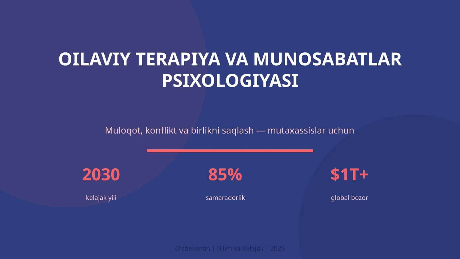 OILAVIY TERAPIYA VA MUNOSABATLAR PSIXOLOGIYASI