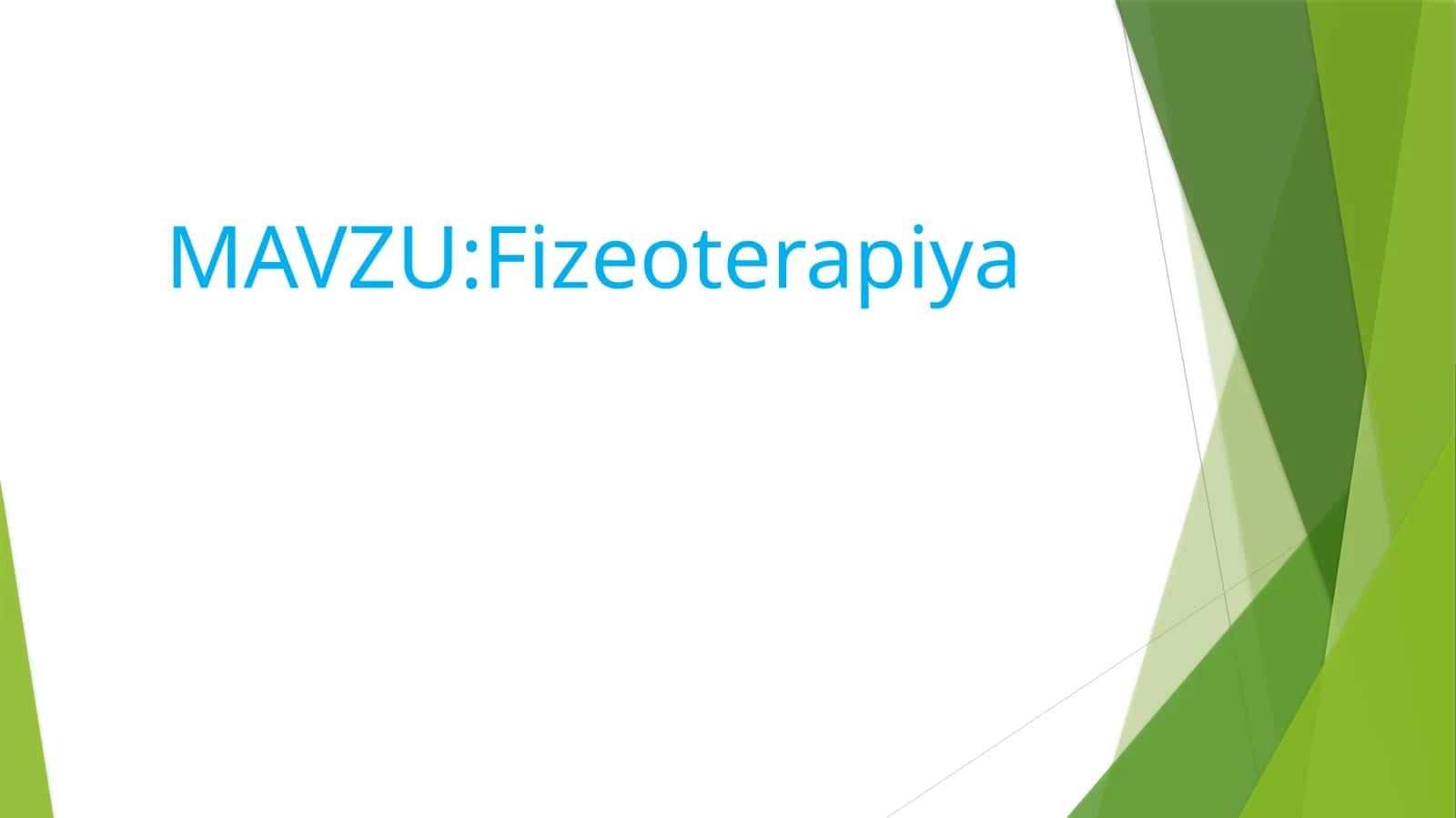 Fizeoterapiya