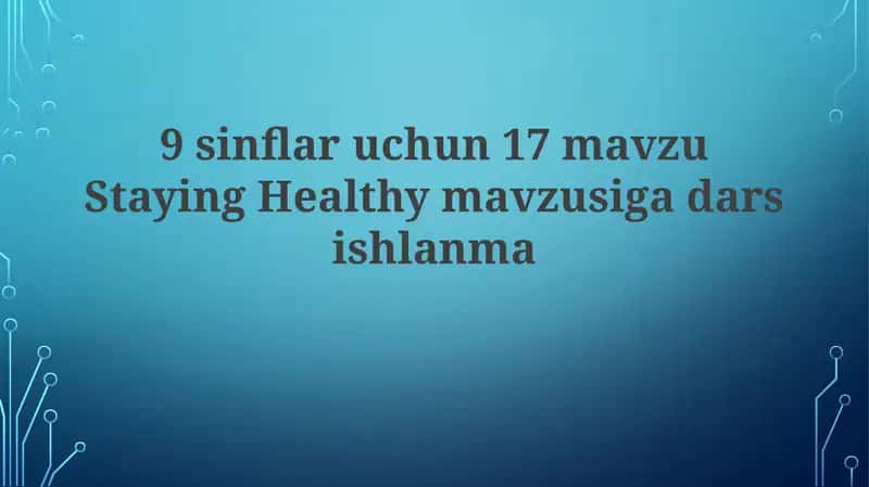 Staying Healthy