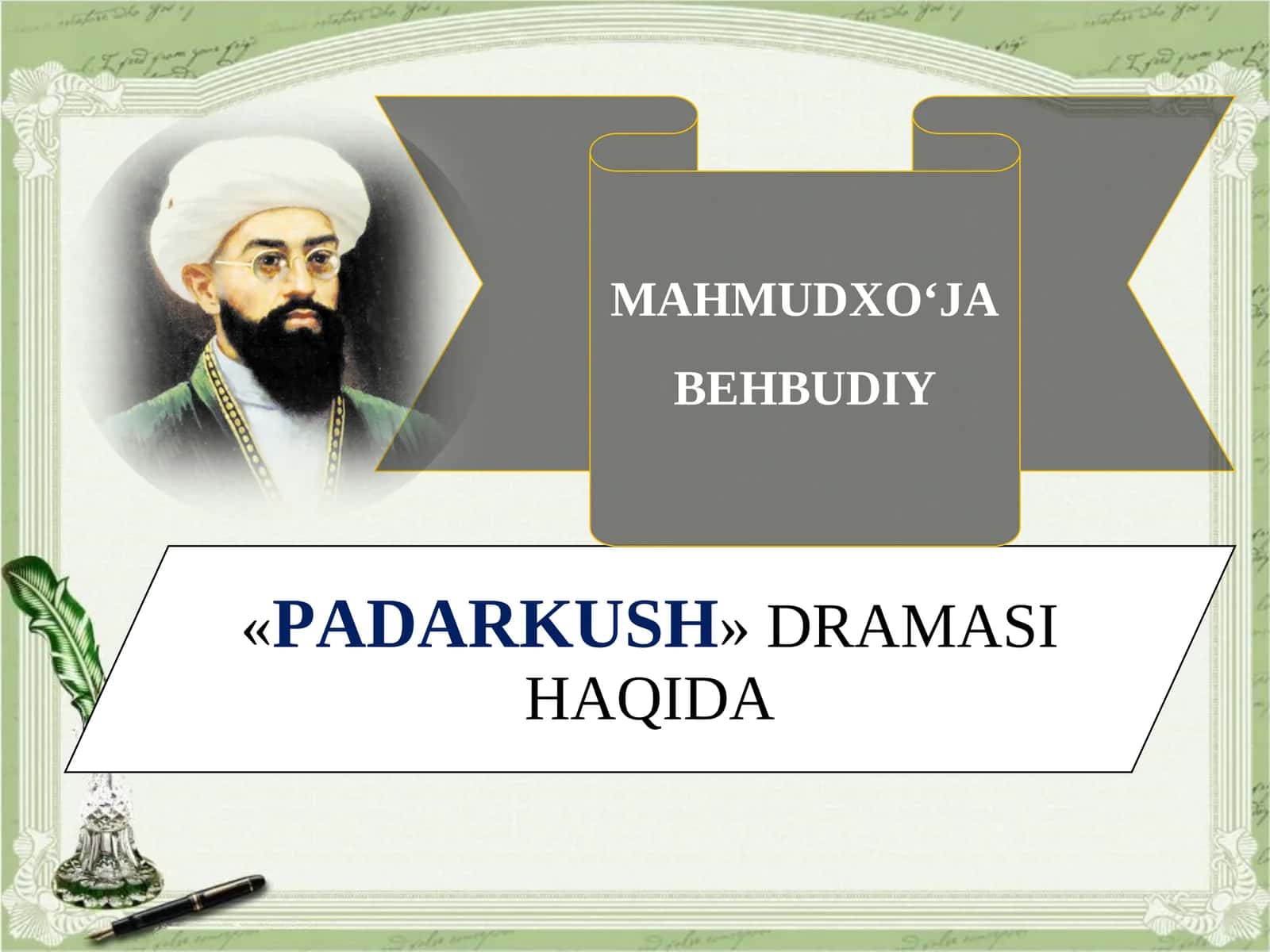 «PADARKUSH» DRAMASI HAQIDA