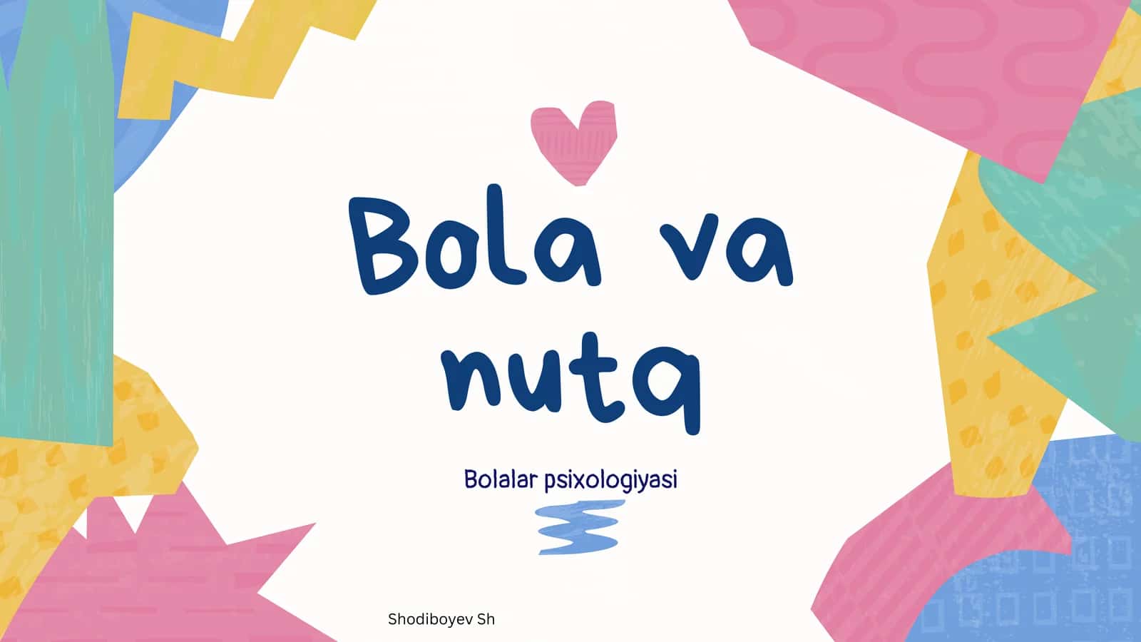 Bola va nutq
