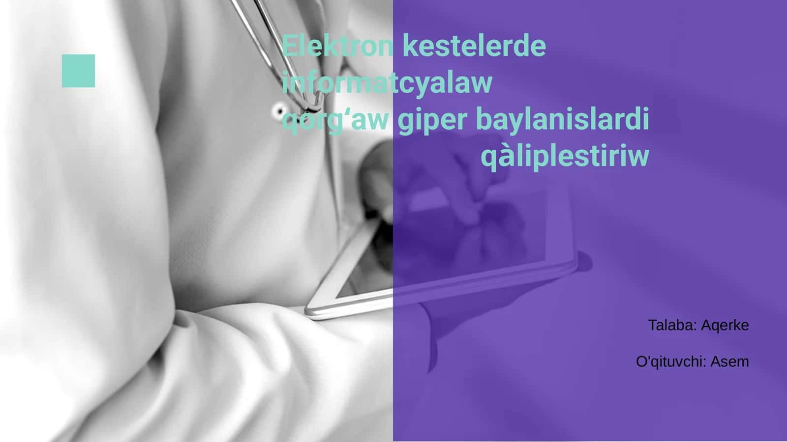 Elektron kestelerde informatcyalaw