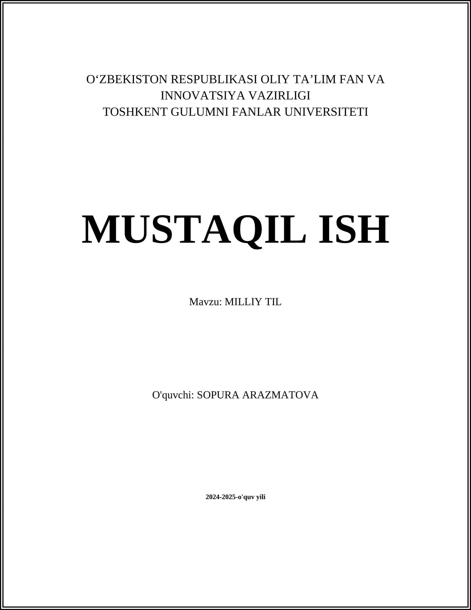 MILLIY TIL