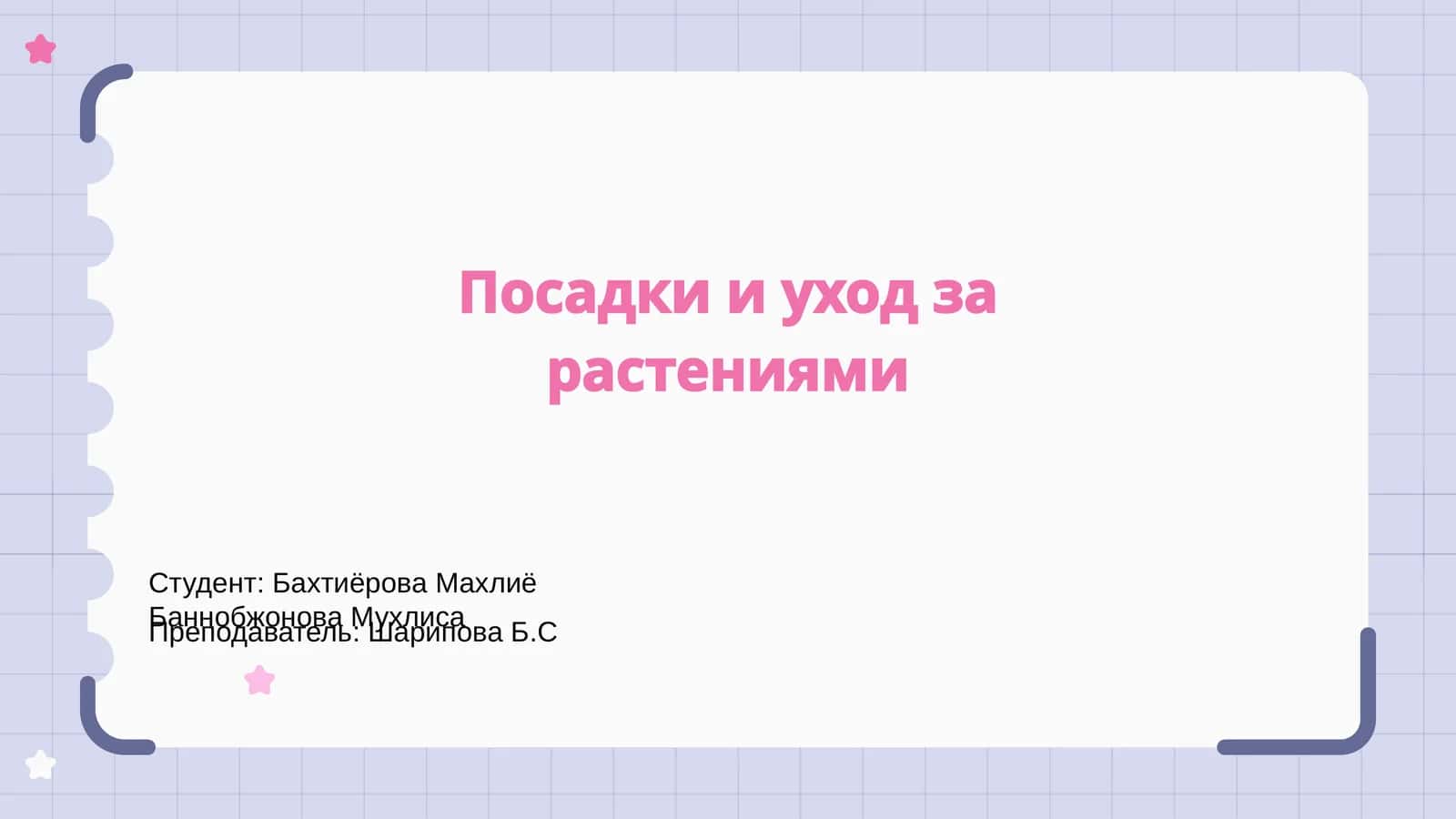 Посадки и уход за растениями