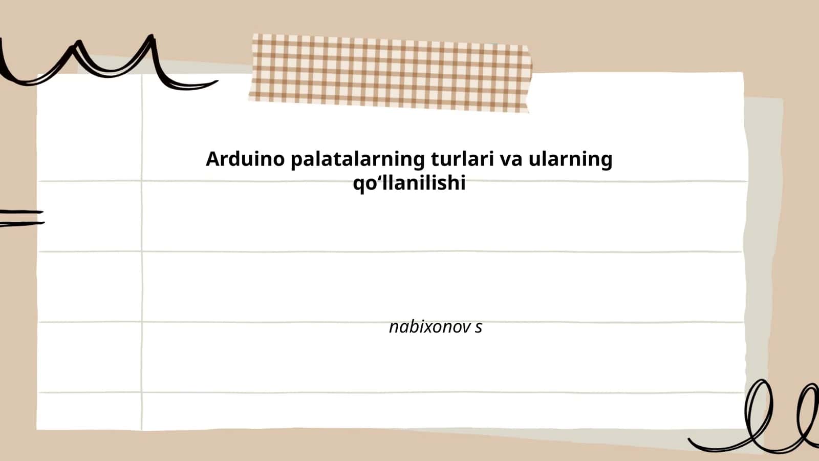 Arduino palatalarning turlari va ularning qoʻllanilishi