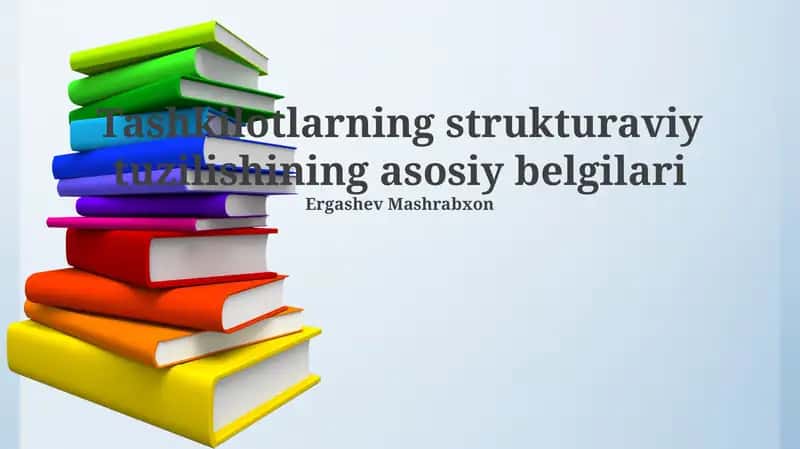 Tashkiliy tuzilmaning mohiyati va turlari