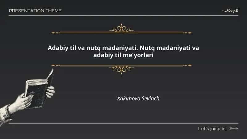 Adabiy til va nutq madaniyati. Nutq madaniyati va adabiy til me'yorlari