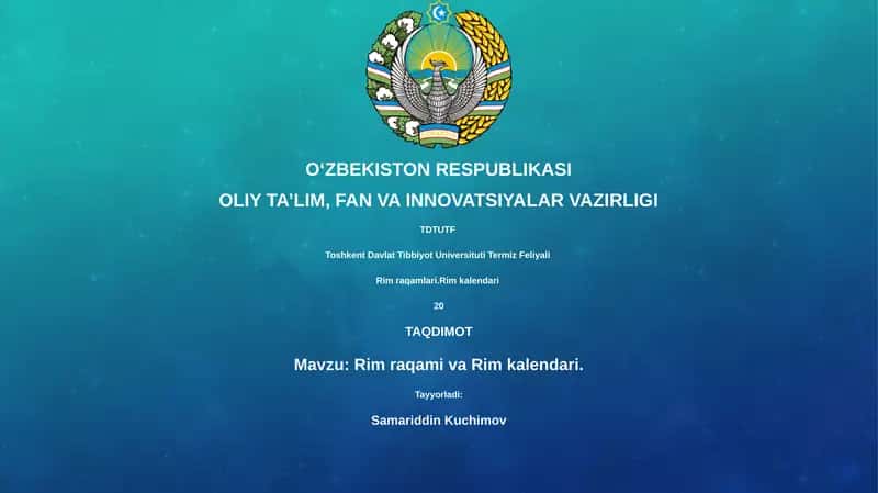 Rim raqamlari va Rim kalendari