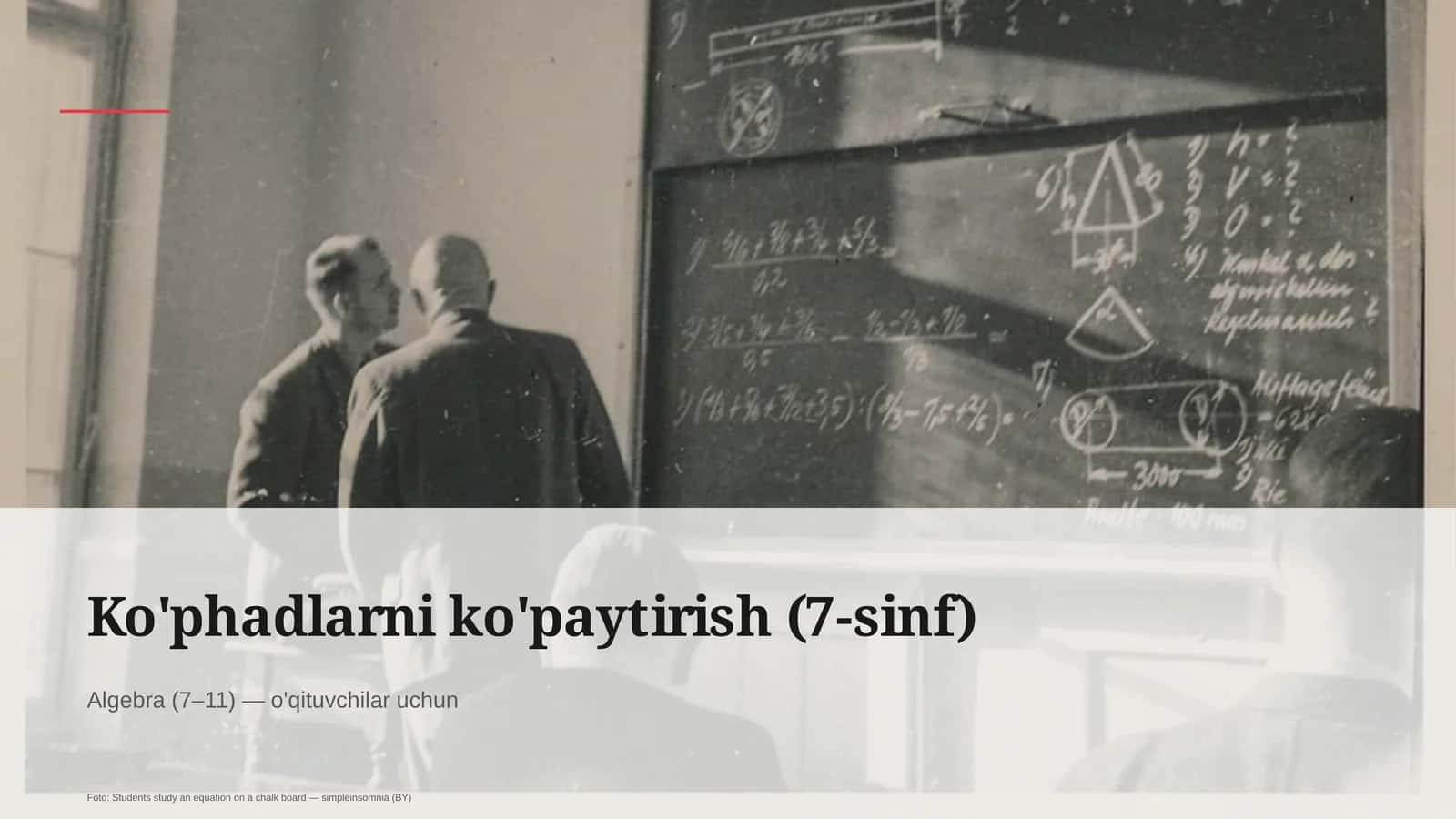 Ko'phadlarni ko'paytirish (7-sinf)