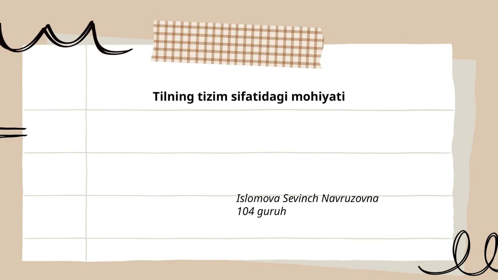 Tilning tizim sifatidagi mohiyati