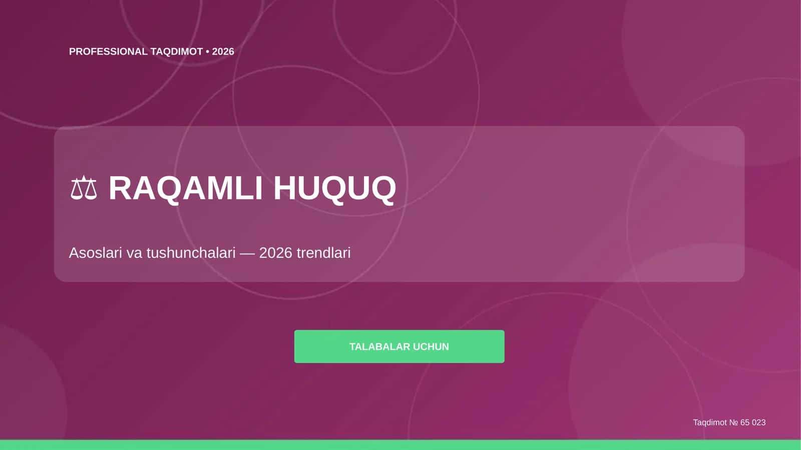 Raqamli Huquq: Asoslari va Tushunchalari