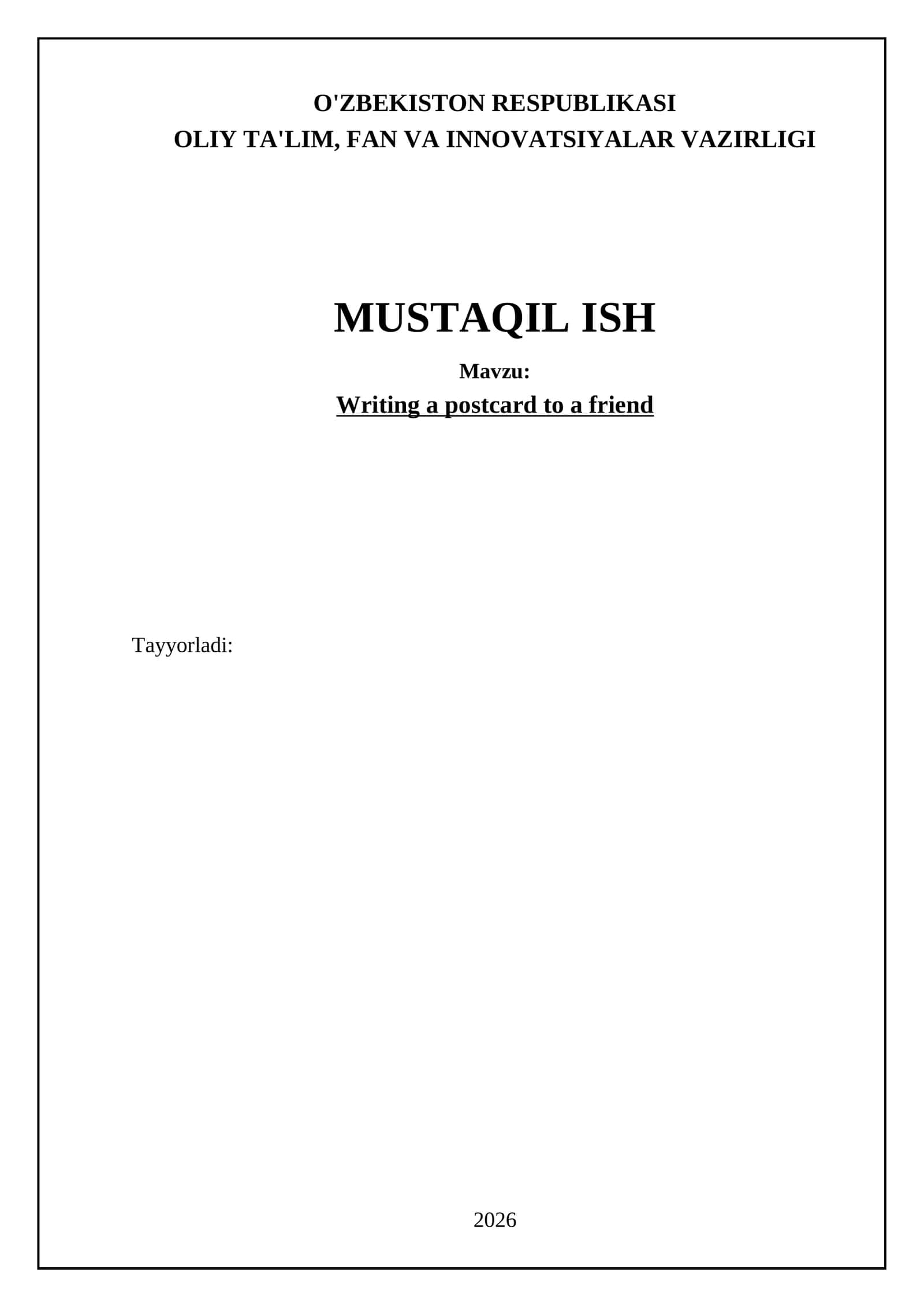 Writing a postcard to a friend